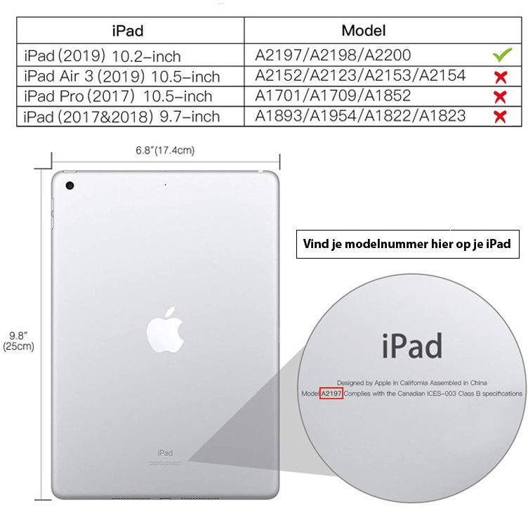 iPad 10.2 2019 / 2020 / 2021 Kinder Tablethoes met Handvat Paars afbeelding 8