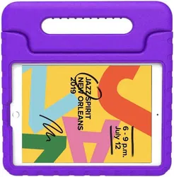 iPad 10.2 2019 / 2020 / 2021 Kinder Tablethoes met Handvat Paars afbeelding