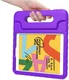 iPad 10.2 2019 / 2020 / 2021 Kinder Tablethoes met Handvat Paars afbeelding 6