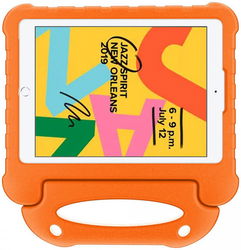 iPad 10.2 2019 / 2020 / 2021 Kinder Tablethoes met Handvat Oranje afbeelding