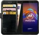 Rosso Element Motorola Moto E6 Play Hoesje Book Cover Zwart afbeelding 1