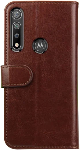 Rosso Element Motorola Moto G8 Plus Hoesje Book Cover Bruin afbeelding 2