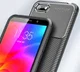 Motorola Moto E6 Play Siliconen Carbon Hoesje Zwart afbeelding 6