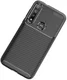Motorola Moto G8 Plus Siliconen Carbon Hoesje Zwart afbeelding 6