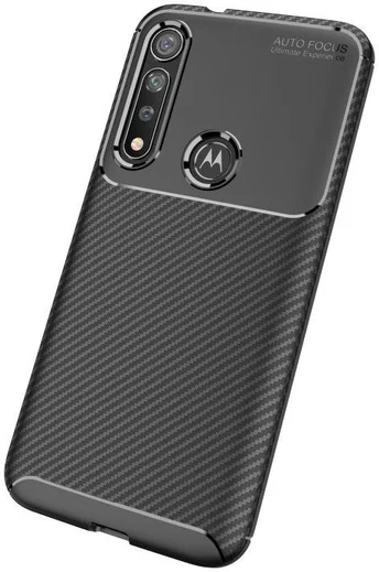 Motorola Moto G8 Plus Siliconen Carbon Hoesje Zwart afbeelding 7