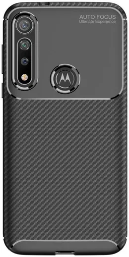 Motorola Moto G8 Plus Siliconen Carbon Hoesje Zwart afbeelding 10