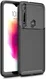 Motorola One Macro Siliconen Carbon Hoesje Zwart afbeelding 1
