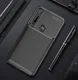 Motorola One Macro Siliconen Carbon Hoesje Zwart afbeelding 2