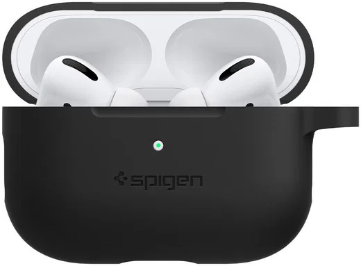 Spigen Silicone Fit Apple AirPods Pro Hoesje Zwart afbeelding 1