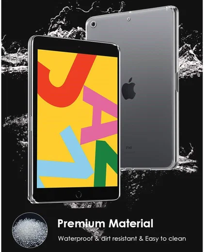 Apple iPad 10.2 (2019 / 2020 / 2021) Hoesje Dun TPU Transparant afbeelding 2