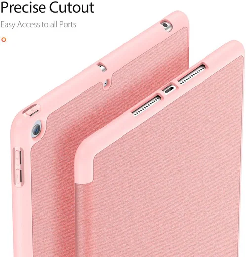 Dux Ducis Apple iPad 10.2 2019 / 2020 / 2021 Tri-fold Hoes Roze Goud afbeelding 8