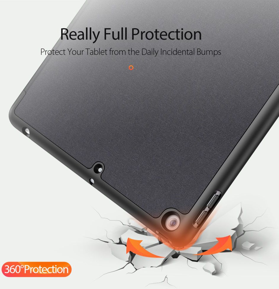 Dux Ducis Apple iPad 10.2 2019 / 2020 / 2021 Tri-fold Hoes Zwart afbeelding 3