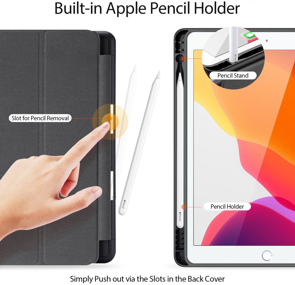 Dux Ducis Apple iPad 10.2 2019 / 2020 / 2021 Tri-fold Hoes Zwart afbeelding 5