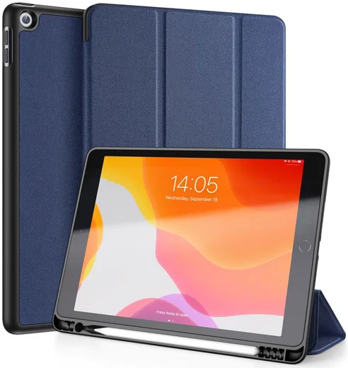 Dux Ducis Apple iPad 10.2 2019 / 2020 / 2021 Tri-fold Hoes Blauw afbeelding 1