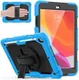 iPad 10.2 2019 / 2020 / 2021 Hoesje met Verstelbare Handriem Blauw afbeelding 2