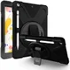 Apple iPad 10.2 (2019) Hybride Kickstand Hoesje met Handriem Zwart afbeelding 1