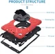 Apple iPad 10.2 2019 / 2020 / 2021 Hybride Hoesje met Handriem Rood afbeelding 10