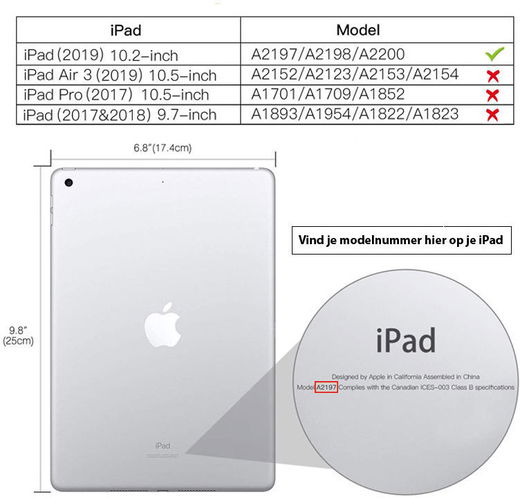 Apple iPad 10.2 2019 / 2020 / 2021 Hybride Hoesje met Handriem Blauw afbeelding 30