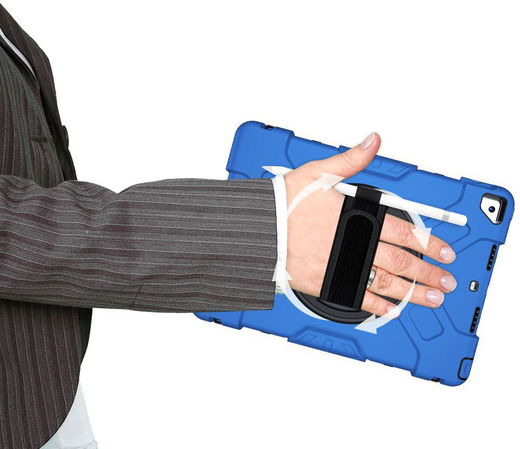 Apple iPad 10.2 2019 / 2020 / 2021 Hybride Hoesje met Handriem Blauw afbeelding 21