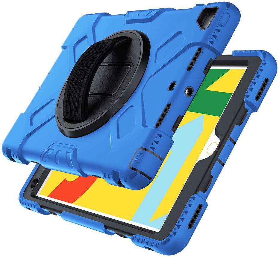 Apple iPad 10.2 2019 / 2020 / 2021 Hybride Hoesje met Handriem Blauw afbeelding 28