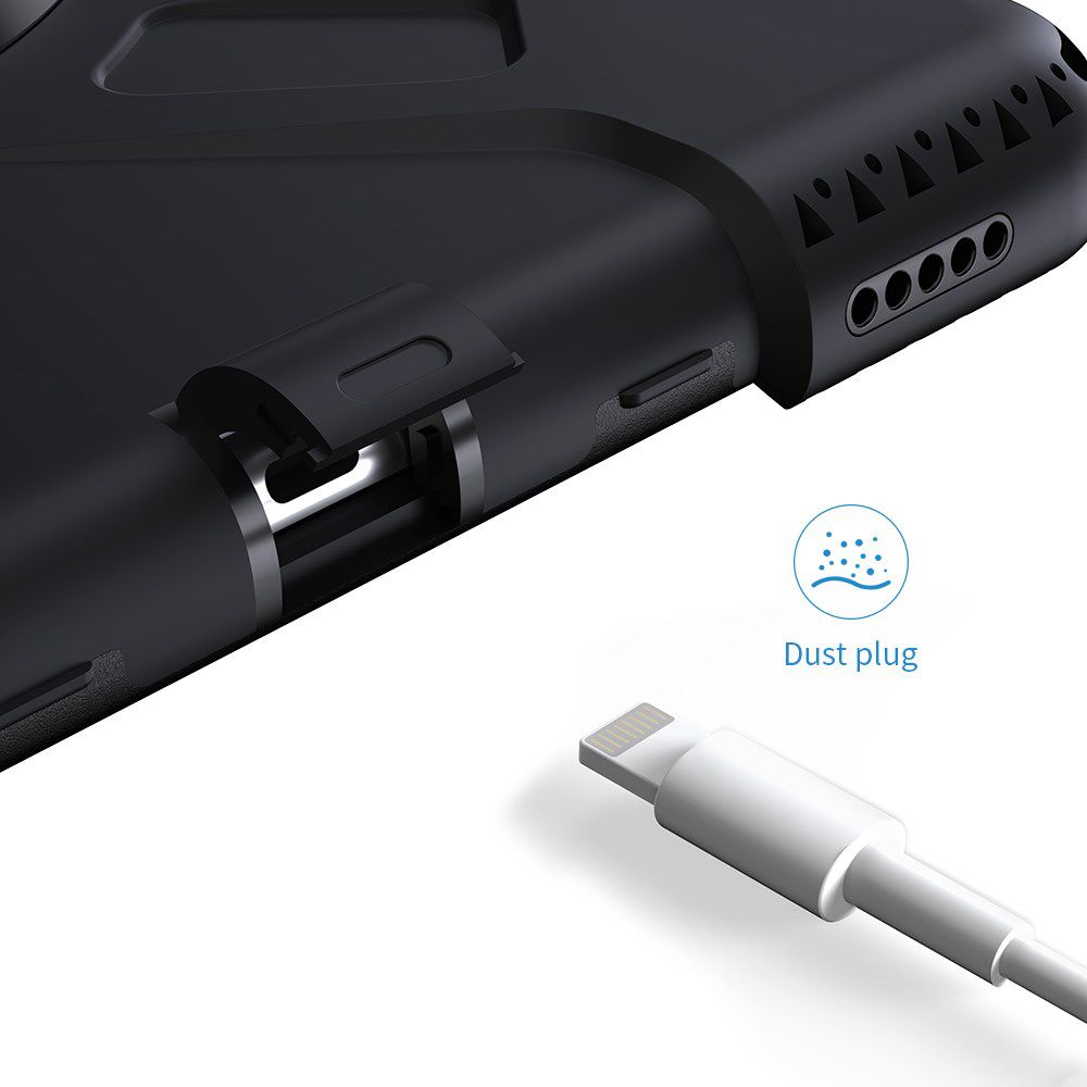 Apple iPad 10.2 2019 / 2020 / 2021 Hybride Hoesje met Handriem Zwart afbeelding 3