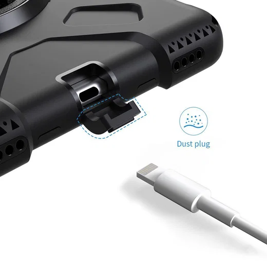 Apple iPad Mini 4 / Mini 2019 Hybride Stand Hoesje met Handriem Zwart afbeelding 21
