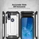 Motorola One Action Schokbestendig Hybride Hoesje Zilver afbeelding 2