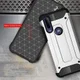 Motorola One Action Schokbestendig Hybride Hoesje Zilver afbeelding 5