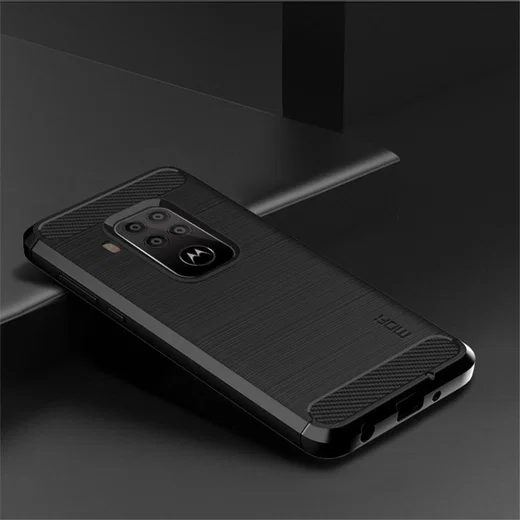 Motorola One Zoom Geborsteld TPU Hoesje Zwart afbeelding 11