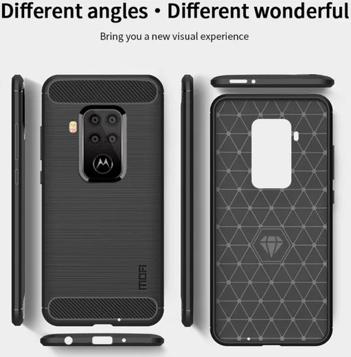 Motorola One Zoom Geborsteld TPU Hoesje Zwart afbeelding 10
