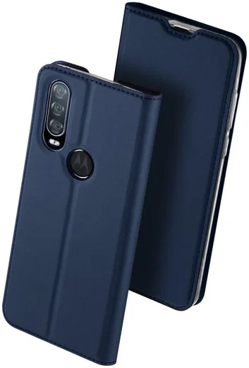 Dux Ducis Skin Pro Series Motorola One Action Bookcase Blauw afbeelding 1