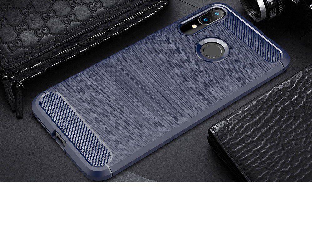 Motorola Moto E6s / E6 Plus Geborsteld TPU Hoesje Blauw afbeelding 2