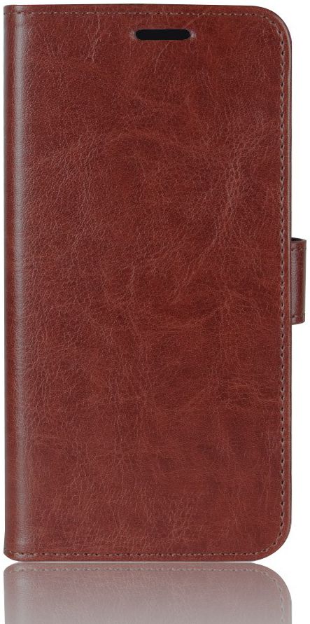 Motorola One Zoom Crazy Horse Leren Portemonnee Hoesje Bruin afbeelding 1