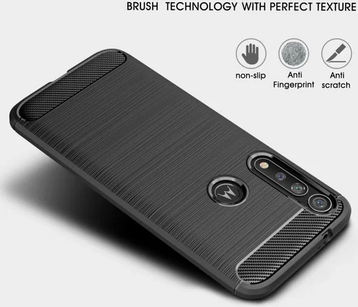 Motorola Moto G8 Plus Geborsteld TPU Hoesje Blauw afbeelding 7