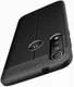 Motorola Moto G8 Plus Hoesje TPU Met Leren Textuur Zwart afbeelding 3