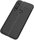 Motorola Moto G8 Plus Hoesje TPU Met Leren Textuur Zwart afbeelding 5