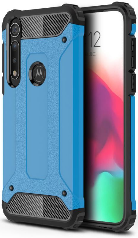 Motorola Moto G8 Plus Hybride Hoesje Blauw afbeelding 1