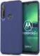 Motorola Moto G8 Plus Twill Slim Texture Back Cover Blauw afbeelding 1