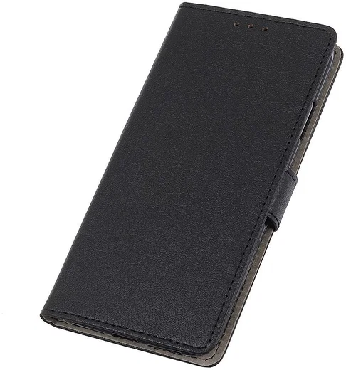 Motorola One Macro Lychee Portemonnee Hoesje met Standaard Zwart afbeelding 9