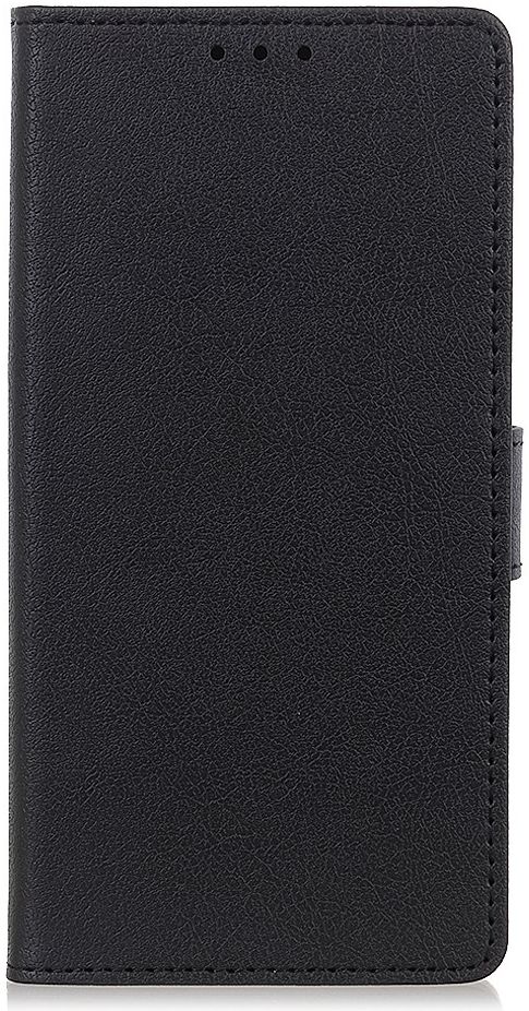 Motorola One Macro Lychee Portemonnee Hoesje met Standaard Zwart afbeelding 3