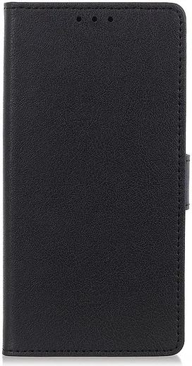 Motorola One Macro Lychee Portemonnee Hoesje met Standaard Zwart afbeelding 3