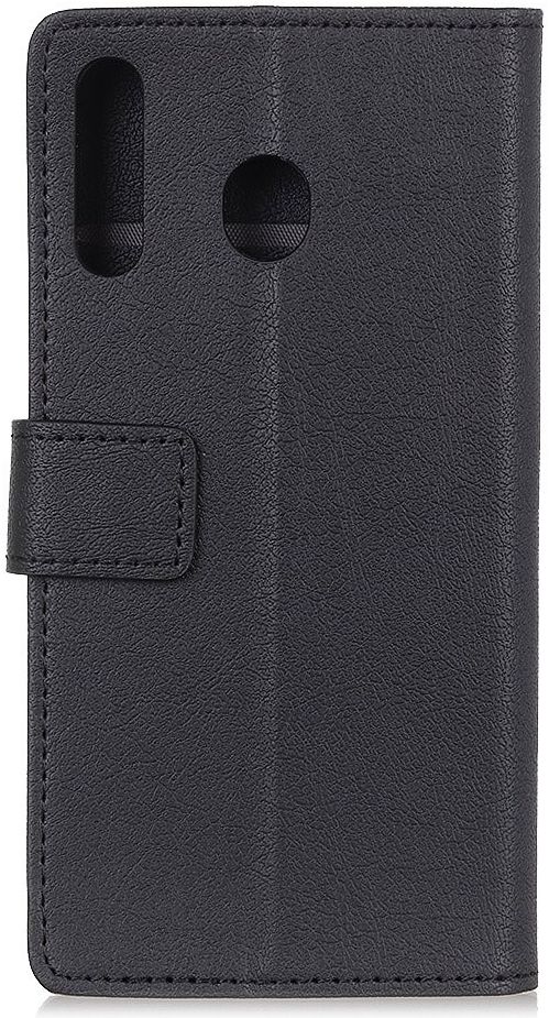 Motorola One Macro Lychee Portemonnee Hoesje met Standaard Zwart afbeelding 2