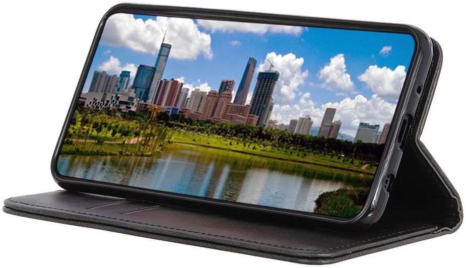 Motorola One Macro Splitleren Portemonnee Hoesje Zwart afbeelding 5