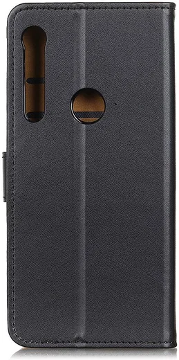 Motorola One Macro Kunstleer Portemonnee Hoesje Zwart afbeelding 5