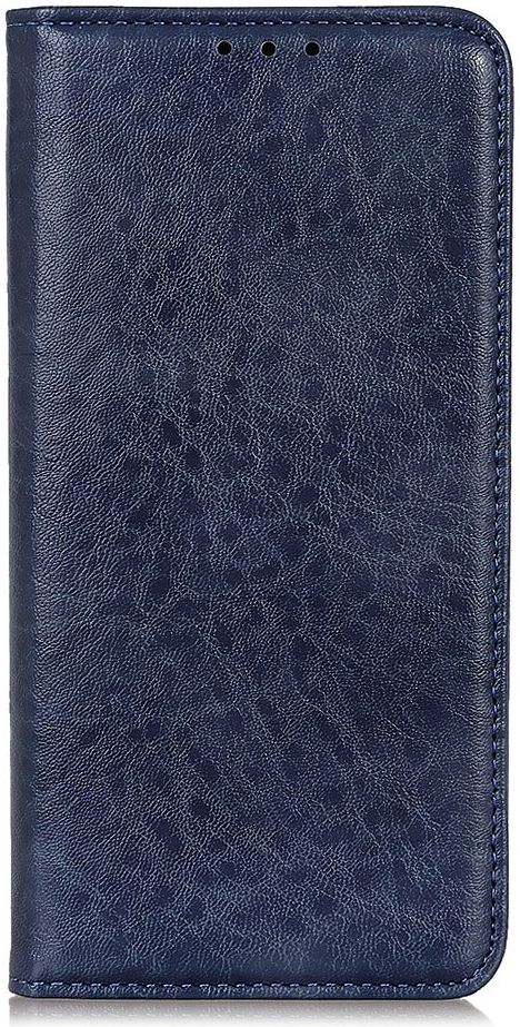 Motorola One Macro Crazy Horse Portemonnee Hoesje Leer Blauw afbeelding 1