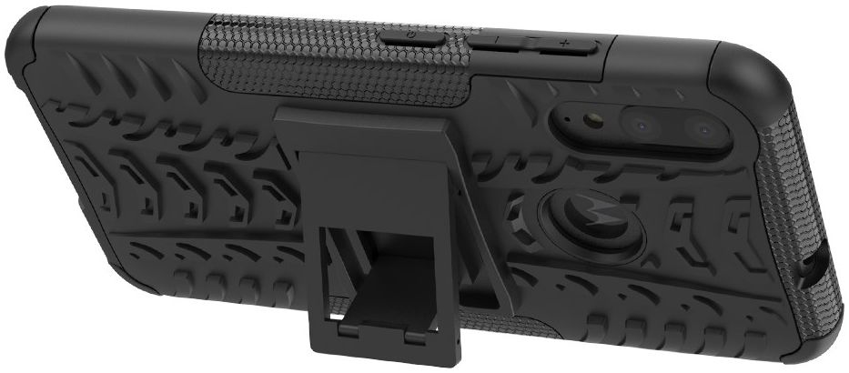 Motorola Moto E6s / E6I / E6 Plus Robuust Hybride Hoesje Zwart afbeelding 5