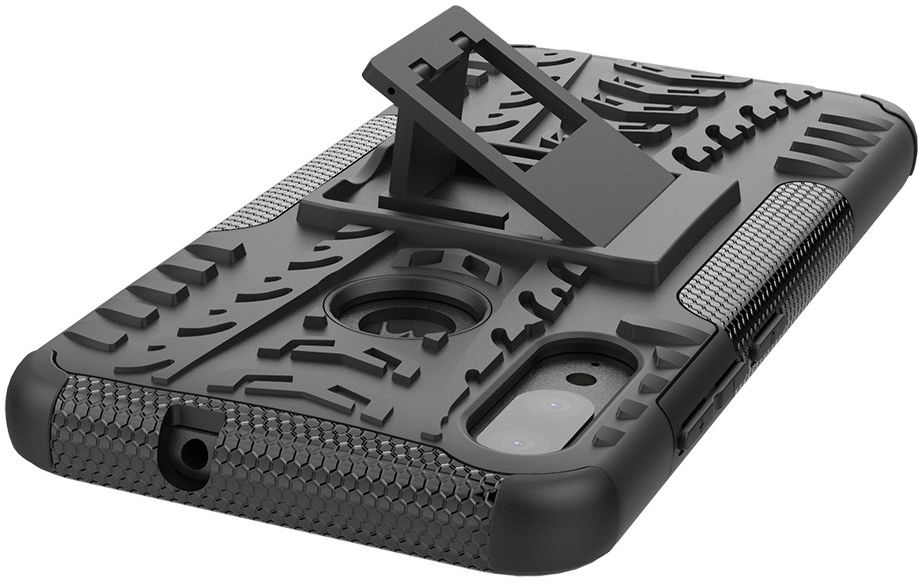 Motorola Moto E6s / E6I / E6 Plus Robuust Hybride Hoesje Zwart afbeelding 4