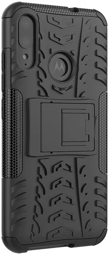 Motorola Moto E6s / E6I / E6 Plus Robuust Hybride Hoesje Zwart afbeelding 6