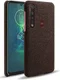 Motorola Moto G8 Plus Stof Hard Back Cover Coffee afbeelding 1
