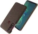 Motorola Moto G8 Plus Stof Hard Back Cover Coffee afbeelding 2